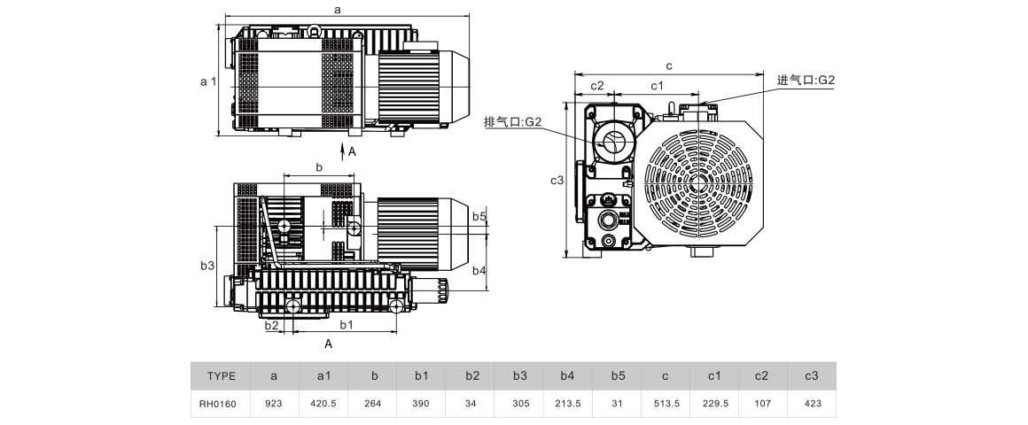 RH0160單級旋片真空泵